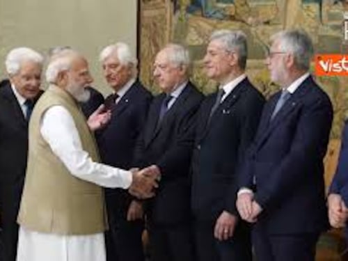 Mattarella riceve il Primo ministro indiano Modi al Quirinale