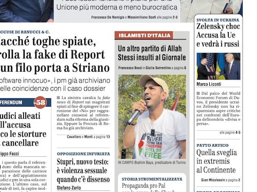 La prima pagina del Giornale: il nuovo asse Meloni-Merz, caso delle toghe spiate, Zelensky vedrà gli USA