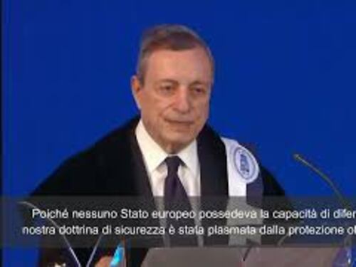 Draghi: "L'ordine globale è ormai defunto" SOTTOTITOLI