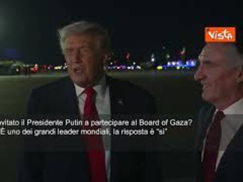 Board of Gaza, Trump: Se ho invitato Putin a partecipare? La risposta è “sì”