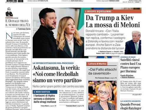 La prima pagina del Giornale: La mossa di Meloni, la verità di Askatasuna, lo scritto segreto di Papa Leone XIV