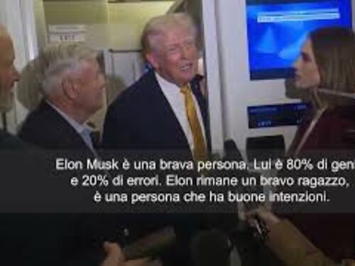Trump: Elon Musk è una brava persona. 80% di genio e 20 di errori