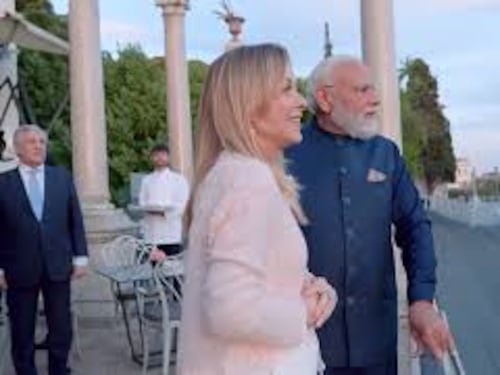 Meloni accoglie il Primo Ministro indiano Narendra Modi con una cena con vista su Roma