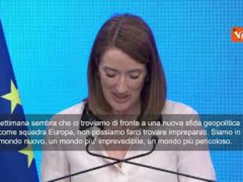 Metsola: Il mondo è più pericoloso, le decisioni Ue siano più rapide
