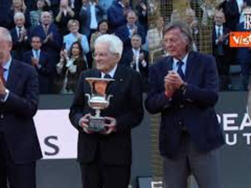 Mattarella premia Sinner agli Internazionali di Tennis