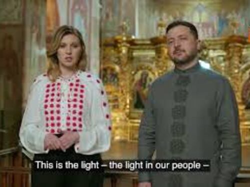 Gli auguri di Zelensky e della moglie Olena agli ucraini per la Pasqua ortodossa