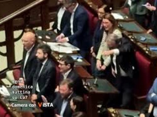 Bella Ciao e Inno su Camera con Vista su La7 ma guarda in alto, di Alexander jakhnagiev