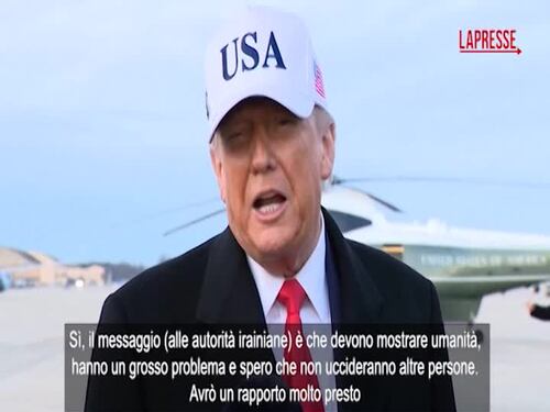 Iran, Trump: "Preoccupato per i morti, agirò di conseguenza"