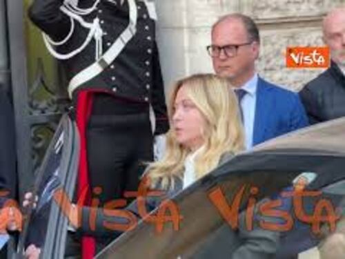 Meloni entra in Senato per informativa in Aula