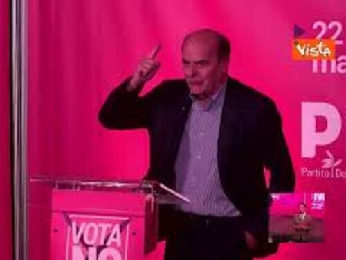 Bersani: Giudici si ispirano a Costituzione per sostituire Parlamento e Governo quando c'è dubbio
