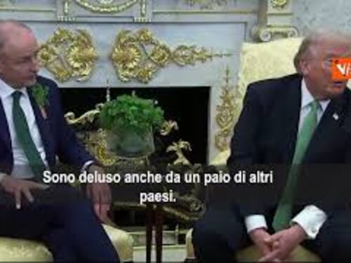 Trump ai politici irlandesi critici sull'operazione in Iran: 'Siete fortunati che io esista'