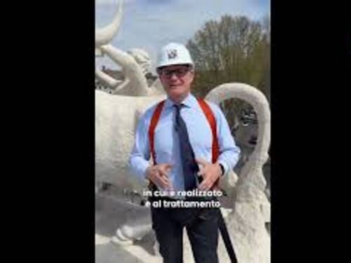 Gualtieri si arrampica sull'Ex Mattatoio di Testaccio: Restaurata la Tauromachia