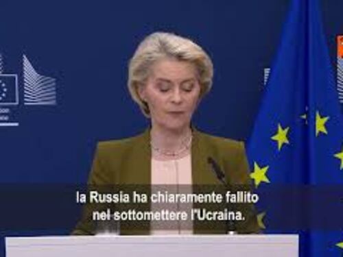 Von Der Leyen su guerra Ucraina: Tentativo russo di sottomettere Kiev è fallito