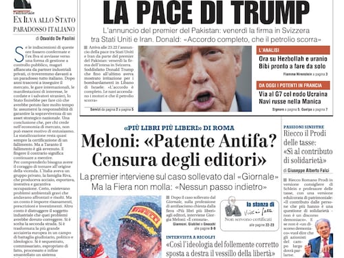 La pace di Trump, Meloni condanna la “patente antifa”, Hamilton vince in Ferrari