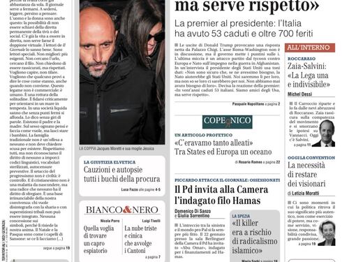 Meloni replica a Trump, gelo tra Italia e Svizzera, il Pd invita alla Camera l'indagato filo Hamas