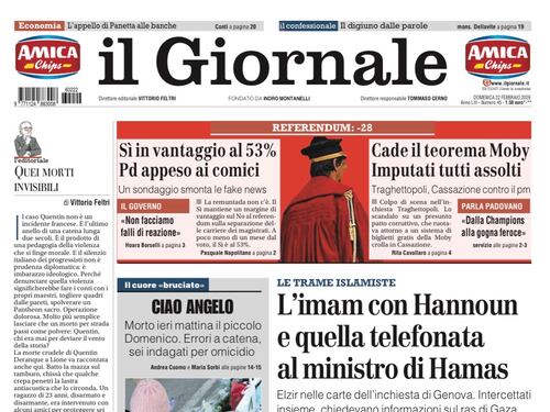 “Sì” in vantaggio al referendum, l’addio al bimbo col cuore “bruciato”, Hannoun e la telefonata al ministro di Hamas