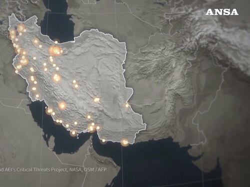 La mappa dei raid Usa-Israele in Iran