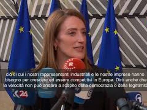 Consiglio Ue, Metsola: Primo punto all'ordine del giorno è la competitività europea