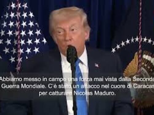 Trump: Attacco al Venezuela spettacolare, mai visto dalla Seconda Guerra Mondiale