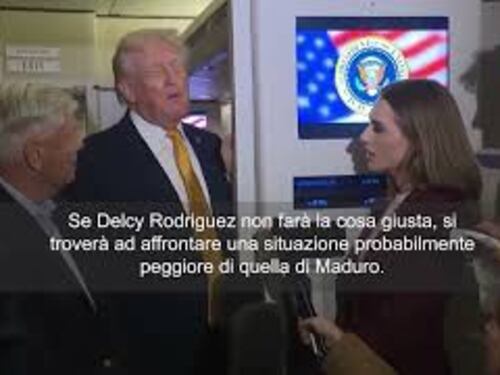Trump su Delcy Rodriguez: Se non fa cosa giusta affronterà situazione peggiore di Maduro