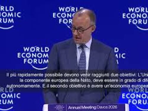 Merz a Davos: Dobbiamo essere in grado di difenderci da soli