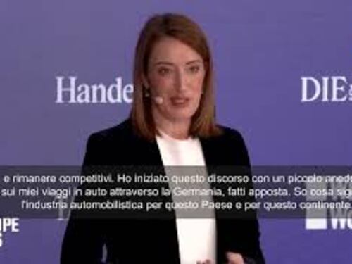 Metsola: Per troppo tempo l'Ue ha fatto sentire in colpa chi guida un'auto