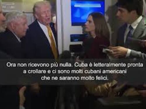 Trump: Cuba pronta a cadere. L'economia dipendeva dal petrolio del Venezuela
