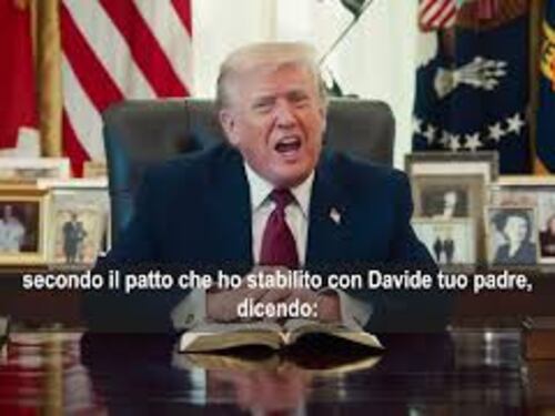 Trump legge un passo della Bibbia nello Studio Ovale