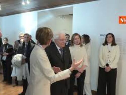 Milano Cartina, il Presidente della Repubblica Sergio Mattarella visita Casa Italia a Cortina