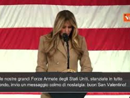 Gli auguri di Melania Trump alle forze armate Usa: "Buon San Valentino"