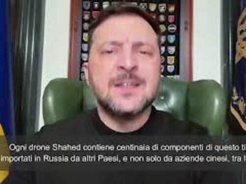 Zelensky: "Missili russi hanno componenti che arrivano anche da America ed Europa"
