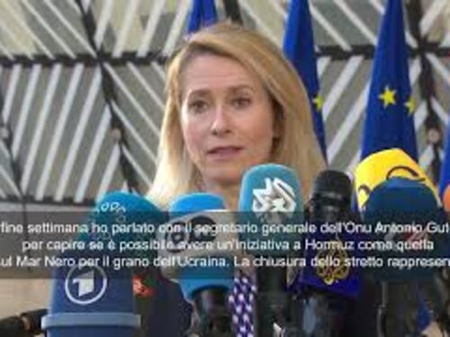 Kallas: Nello stretto di Hormuz pensare ad una iniziativa Onu come fatto nel Mar Nero sul grano