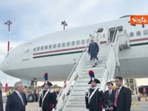 Tajani riceve il Primo Ministro indiano Narendra Modi a Fiumicino