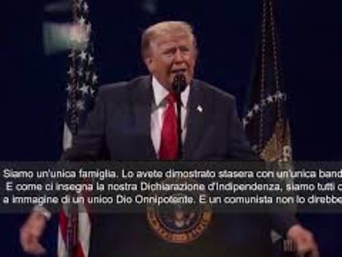 250esimo Usa, Trump: Noi creati a immagine di Dio, un comunista non lo direbbe mai