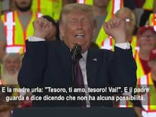 Trump imita atleta transgender: Mia moglie mi chiede di non farlo