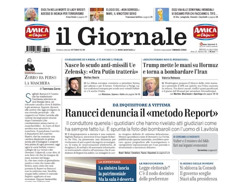 Caso Ranucci, nasce lo scudo antimissili Ue, Trump vuole il pedaggio su Hormuz