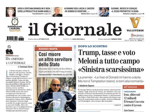 Meloni a tutto campo, agente morto a Milano, primo sì alla legge sulla caccia