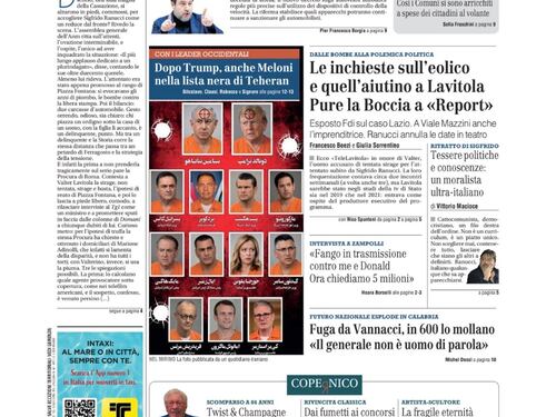 Autovelox, truffa finita; caso Ranucci; lista nera di Teheran, c’è anche Meloni