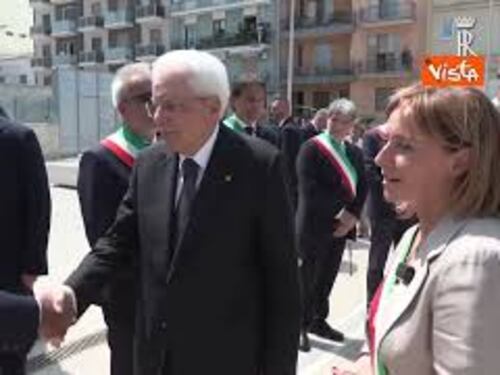 Mattarella in Puglia alla commemorazione delle vittime dell'incidente di Andria-Corato