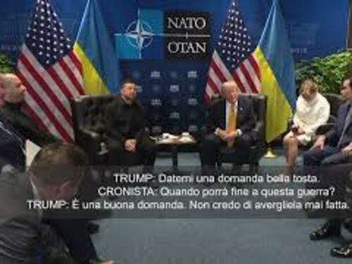 Trump indica Zelensky e chiede a cronisti: Avete domande per Putin? Dopo lo chiamo e gliele giro SOT