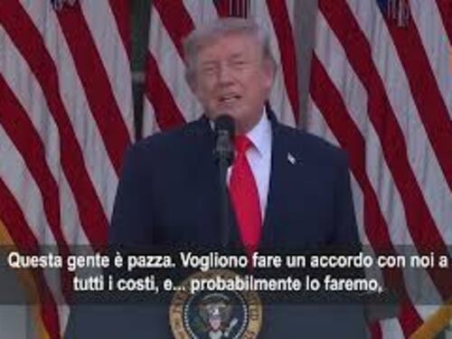 Trump: Iran vuole accordo a tutti i costi e presto lo faremo, prezzi del petrolio crollano