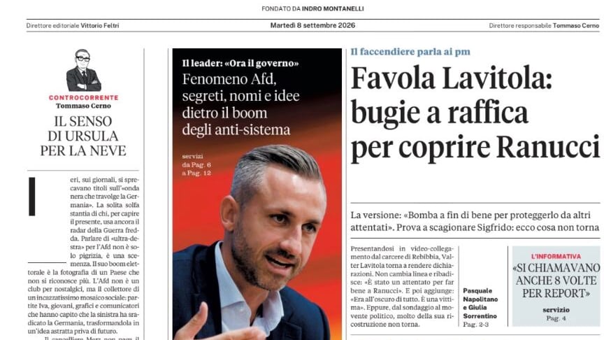 Fenomeno AfD, l’interrogatorio di Lavitola, l’incendio di Crans Montana