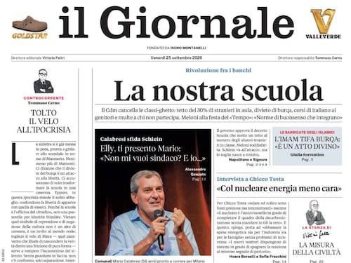 La nostra scuola, intervista a Chicco Testa, Calabresi sfida Schlein