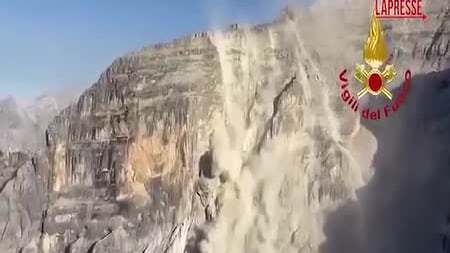 Cortina d’Ampezzo, enorme frana sulle Tofane durante il soccorso di un’escursionista