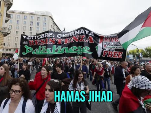 "Hamas", "jihad". I cori choc al corteo di Roma