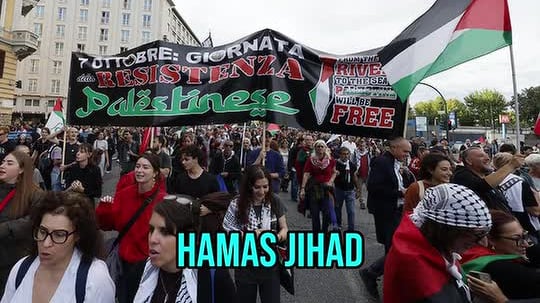 "Hamas", "jihad". I cori choc al corteo di Roma