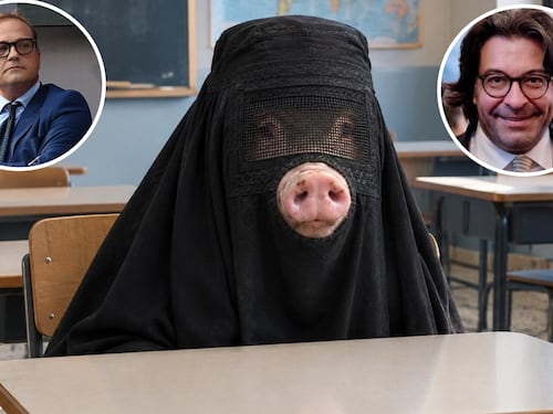 Porco burqa, gli islamici ci vietano pure il prosciutto nelle scuole